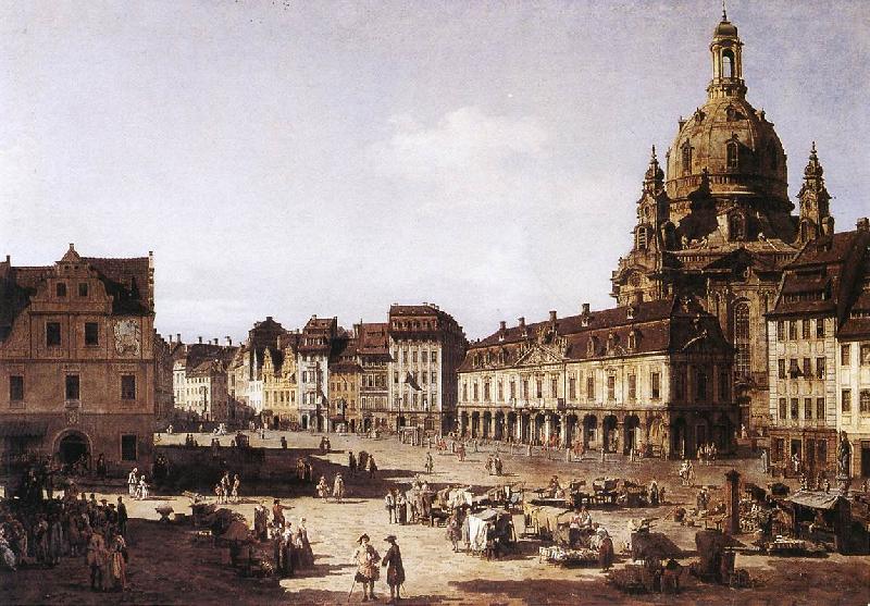 BELLOTTO, Bernardo New Market Square in Dresden France oil painting art